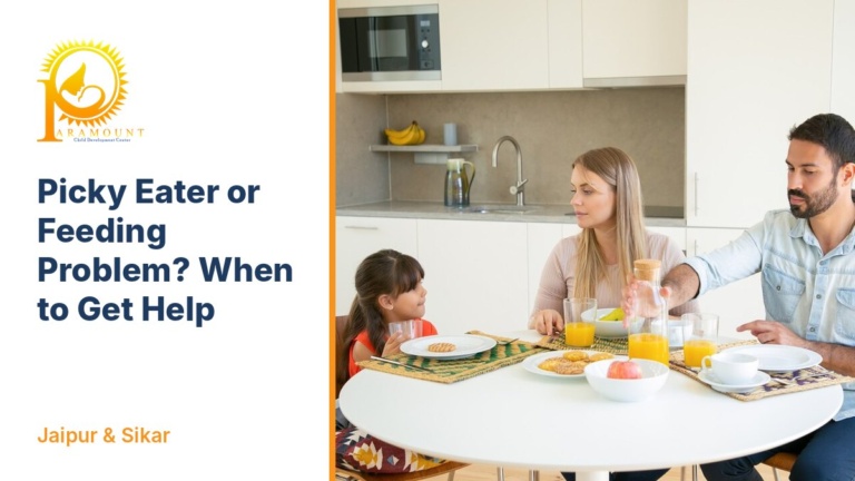 Young girl at the family breakfast table with her parents